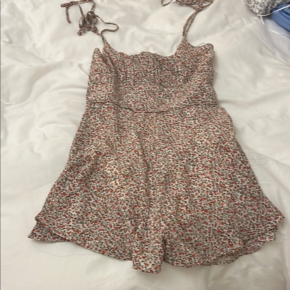 Floral Print Sleeveless Romper